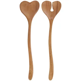 Butlers Salatbesteck (2-teilig) Acacia , Braun , Holz , 1 cm , Besteck, Salatbesteck