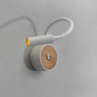 ouglres Led Wandleuchte mit Schalter,Moderne Weiß Wandlampe,Schwanenhals Leselampe Wandleuchte Innen für Bett Schlafzimmer Treppenhaus Ezimmerspiegel Bad Wohnzimmer Wandbeleuchtung,Warmweiß,2W/3000K