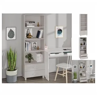 vidaXL Highboard HAMAR Weiß 60x35x180 cm Massivholz Kiefer