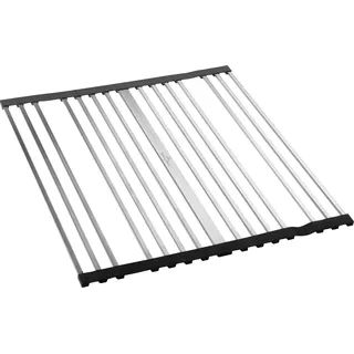 Villeroy & Boch Rollrost, eckig – Edelmetall | Abnehmbare Abtropfmatte über dem Spülbecken, Abtropfgestell aus Edelstahl, 9K0800K1