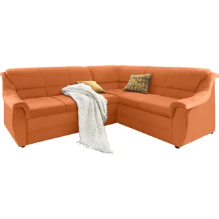 DOMO collection Ecksofa »Lale L-Form«, mit langem Schenkel, wahlweise mit Bettfunktion, orange