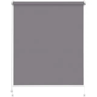 Rettika Sichtschutz Rollo ohne Bohren - Silber, Breite: 55cm, Höhe 120 - Rollos für Fenster ohne Bohren, Fenster rollos für innen, Jalousien zum Klemmen, Klemmrollo