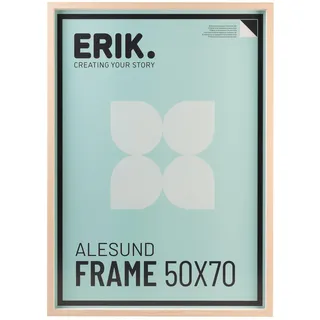 Grupo Erik Bilderrahmen 50X70 cm Alesund Buche - Bilderrahmen Buche Rahmen aus Kunststoff MDF Bild Wanddeko