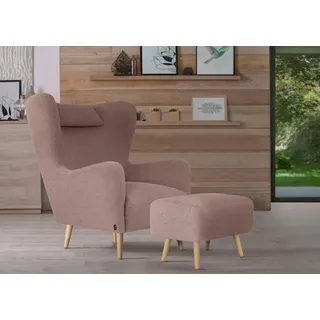 Home Affaire Ohrensessel Telford Polyester 77 x 106 x 92 cm Rosa