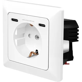 Logilink Unterputz-Steckdose, 1x CEE 7/3), 2x USB-C PD