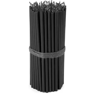 NKlaus - 100x Stabkerzen schwarz Tropffrei L 15cm Altarkerzen Premium Paraffinwachs 36135