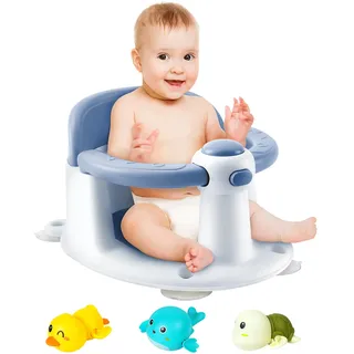 Baby Badesitz - Badewannensitz ab 6 bis 24 monate - Badewannen mit 4-starken Saugnäpfen und 360° Rundumschutz - Baby Bath Seat - Bad Dusche Geschenke für Neugeborene und neue Mütter