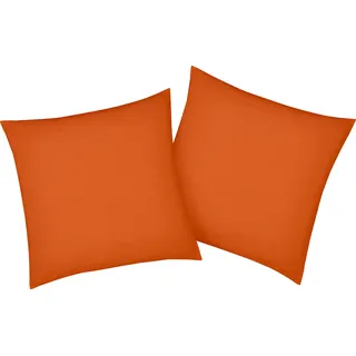 bellana Kissenbezug »Mako-Jersey-Exclusiv« aus reiner Baumwolle, orange
