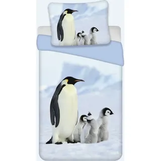 Bettwäsche Set mit Pinguin 135 x 200 cm 80 x 80 cm 100% Baumwolle