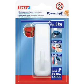 Tesa Powerstrips XL Klebehaken Rechteckig Weiß Inhalt: 1 St.
