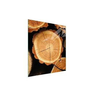 Hygienisches und geruchsneutrales Glas-Schneidebrett 45x52 cm im Holz-Design