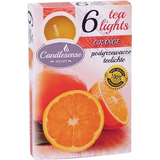duftende POMERANCH Teelichtkerze (6 Stück) (brennt 6x3-4h) - Orange