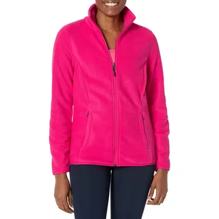 Amazon Essentials Damen-Fleecejacke, klassisch, Durchgehender Reißverschluss, Polar-Fleecejacke, erhältlich in Übergröße, Rosa, Größe M