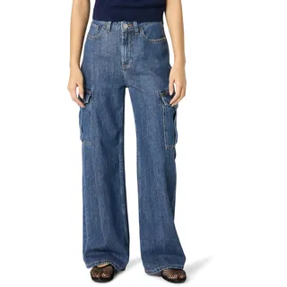 The Drop Damen Jeans Montana Cargo Jean, Medium Stone, 28