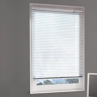 MADECOSTORE Jalousie aus Aluminium, mikroperforiert, 125 x 175 cm, Weiß