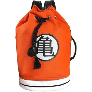 CYPBRANDS Unisex Kinder Petate Dragon Ball Seesack, mit Griffen und Innenfächern, Goku-Design, Rot und Schwarz, offizielles Produkt (CyP Brands), orange