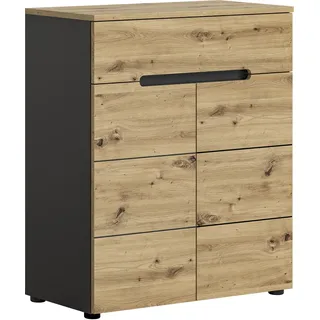 Home Affaire Schuhkommode REHAT 80 x 94 x 37 cm grau / grau matt