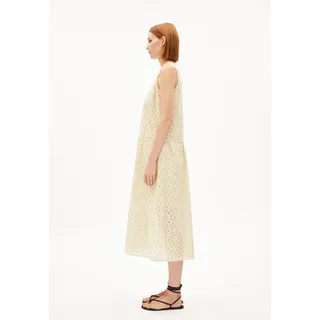 LIVALAA BROIDERY |  Webkleid aus Bio-Baumwoll Mix - grün (S)