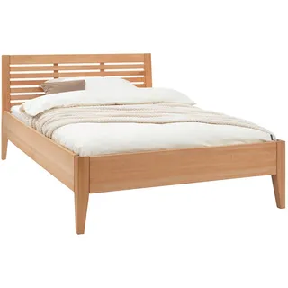 Linea Natura Bett , Buchefarben , Holz , Buche , massiv , 120x200 cm , Holzmöbel, Holzbetten, Sonstige Holzbetten
