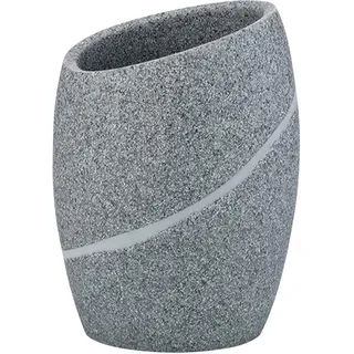 Kela Zahnputzbecher , Grau , Kunststoff , 11 cm , Badaccessoires, Zahnputzbecher