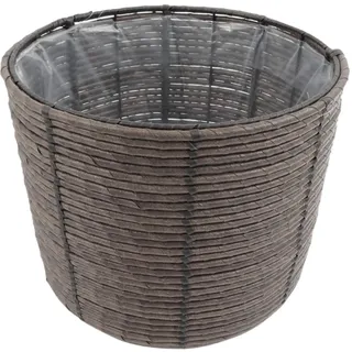 CB Home & Style Pflanztopf Rattan mit Folie Pflanzkübel Blumentopf Blumenkübel (Braun, 40x40x35cm)