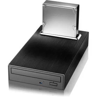 Yaeonku Externes 4-in-1-Blu-Ray-Laufwerk, 16 x USB 3.0 und Typ-C externes Blu-Ray-Laufwerk, multifunktionales Schnellladegerät, Desktop-BD/CD/DVD-Brenner/Lesen mit HDD-Gehäuse