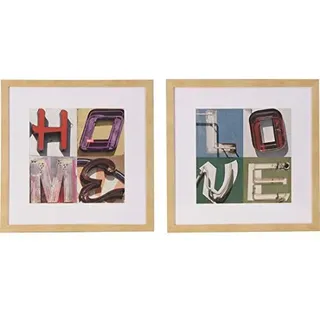 Desconocido B and B Bild mit Rahmen Buchstaben, 2 Verschiedene Modelle, zusammengesetzt, Mehrfarbig, Einheitsgröße