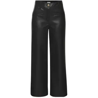 LASCANA Lederimitathose Damen schwarz Gr.38