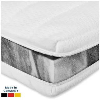 AM Qualitätsmatratzen Fester Matratzen Topper 180 x 200 cm weiß