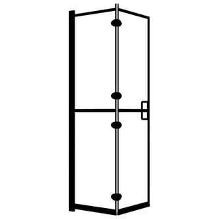 vidaXL Faltbare Duschkabine ESG Schwarz 100x140 cm - Transparent