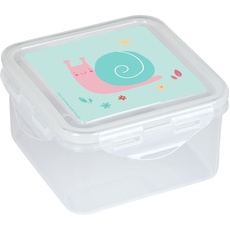 Bild M916 Vorschule Schnecke, Lunchbox, Lebensmittelhalter, Qualität und maximale Stärke, Erholung, 13 x 13 cm, Helltürkis, Unisex, Kinder, Standard, Helltürkis, Estándar, Casual