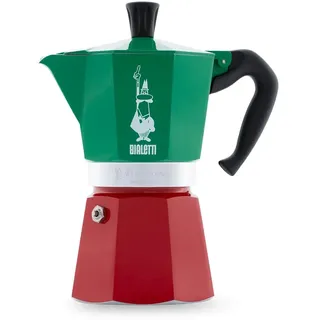 Bialetti Moka Express 0,24 l 6 Tassen Grün/Rot/Weiß/Mehrfarbig
