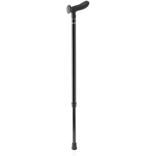 Ossenberg Carbonstock in Schachbrett Muster - schwarz glänzend - mit Cosy Griff - Verstellbarer Carbon Wanderstock - Gehhilfe - Gehstock - hohe Belastbarkeit - extra leicht