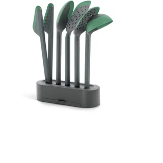 LéKué Küchenutensilien-Set 5 Stück Silikon Kunststoff dunkelgrün