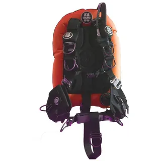 Oms Al Comfort Harness Iii Signature With Performance Mono 32 Lbs Flügel - Lava Orange / Black - One Size