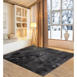 OTTO home Fellteppich »Guidel« rechteckig 30 mm Höhe Kunstfell, Kuschelteppich, Uni Farben, super weich, Wohnzimmer, grau