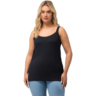 Ulla Popken Damen Spaghetti-Top Top, marine, 50-52