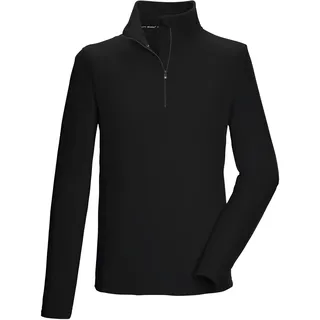 Fleecepullover KILLTEC "KSW 99 MN FLC SHRT", Herren, Gr. 4XL, schwarz, Obermaterial: 100% Polyester, Sweatshirts Fleecepullover, Herren Fleeceshirt: warm, komfortabel, Reißverschluss mit Kinnschutz