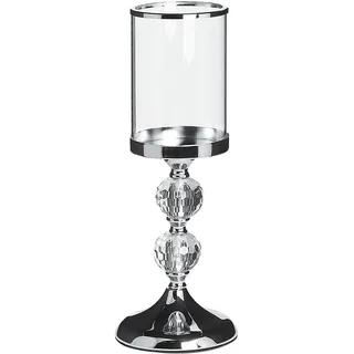 Beliani Teelichthalter Cotui Glas Silber