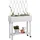 Rollbares Hochbeet mit Rankhilfe 130 x 79 x 28,5 cm Weiß