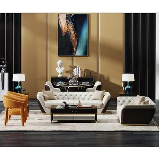 Sofagarnitur Garnituren Set Design Sofas Polster Couchen 32 Sitz Chesterfield
