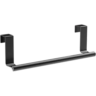 Handtuchhalter 36cm Schwarz für Schrank Tür - 5 Sek. schadensfreie Montage