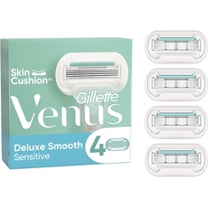 Bild Venus Deluxe Smooth Sensitive Rasierklingen Damen, 4 Ersatzklingen für Damenrasierer