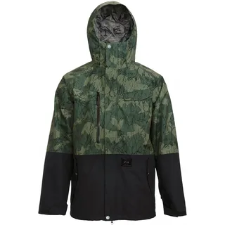 Atrip Herren Anchorage Snowboardjacke Jacke, Oliv schwarz, S EU