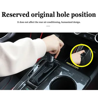 Central Control Gear Shift Panel Trim Carbon Fiber Style Cup Holder Dekoration Aufkleber Ersatz für Civic 11th 2022