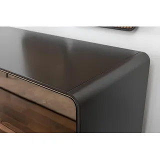 Sideboard Kommode Anrichte Spiegel Holz Modern Braun Set Garnitur - Braun