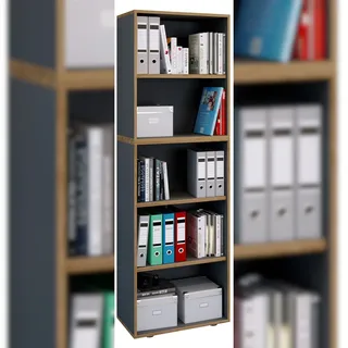 VCM Mid.you Aktenregal 60x33x183 cm Anthrazit