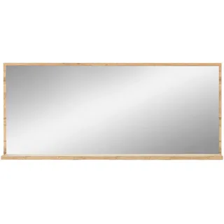 Xora Wandspiegel , Eichefarben , Glas , rechteckig , 135x60x17 cm , waagrecht montierbar, Ablage , Garderobe, Garderobenspiegel
