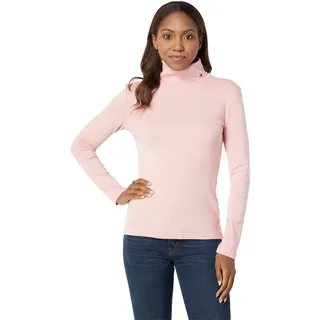 Tommy Hilfiger Damen Langärmeliger Rollkragenpullover Rollkragen, Brautrose, 42