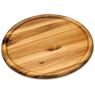 KESPER 28462 Pizzateller 32 cm aus FSC-zertifiziertem Akazienholz/Holzteller/Pizzaunterlage/Pizza-Holzteller/Holzgeschirr